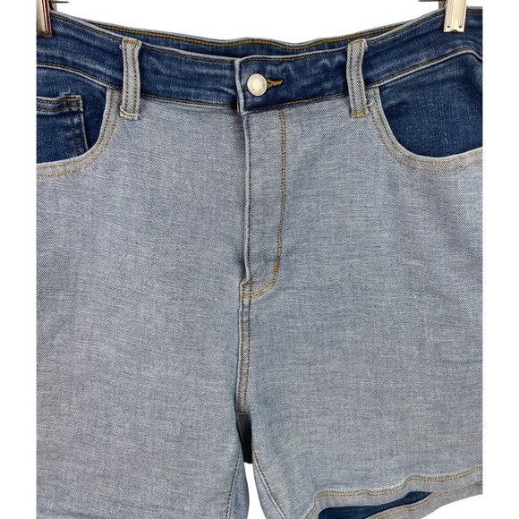 Judy Blue Color Block Denim Shorts Womens Size 2XL - Picture 3 of 9
